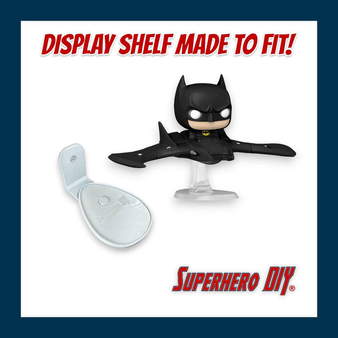 Floating Shelf for Batman in Batwing #121 Funko Pop! Rides - Superhero DIY