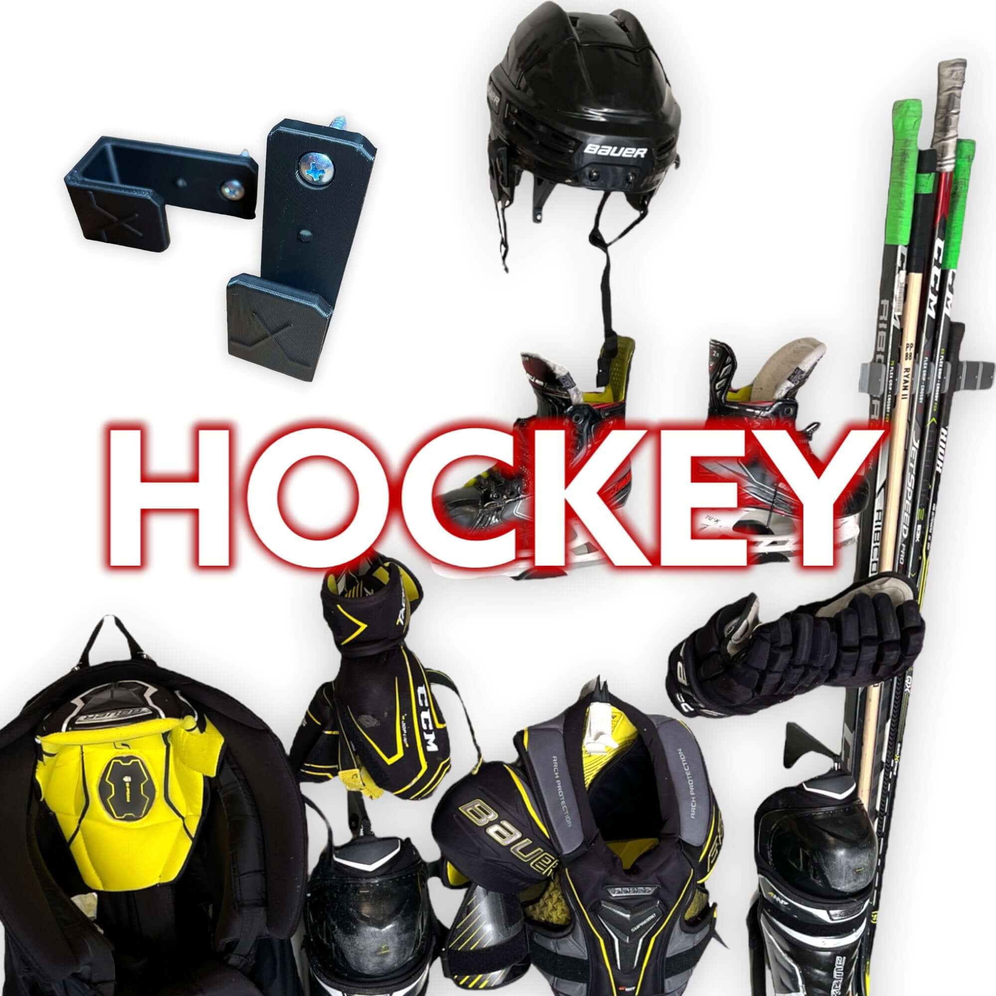 Hockey Pants or Shoulder Pads Wall Mount Hockey Gear Storage