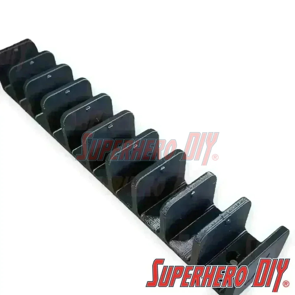 10-Stick Hockey Stick Holder Wall Mount | Ice Hockey Stick Organizer | Fits all size sticks | Hockey Stick Organizer holds up to 10! - Superhero DIY
