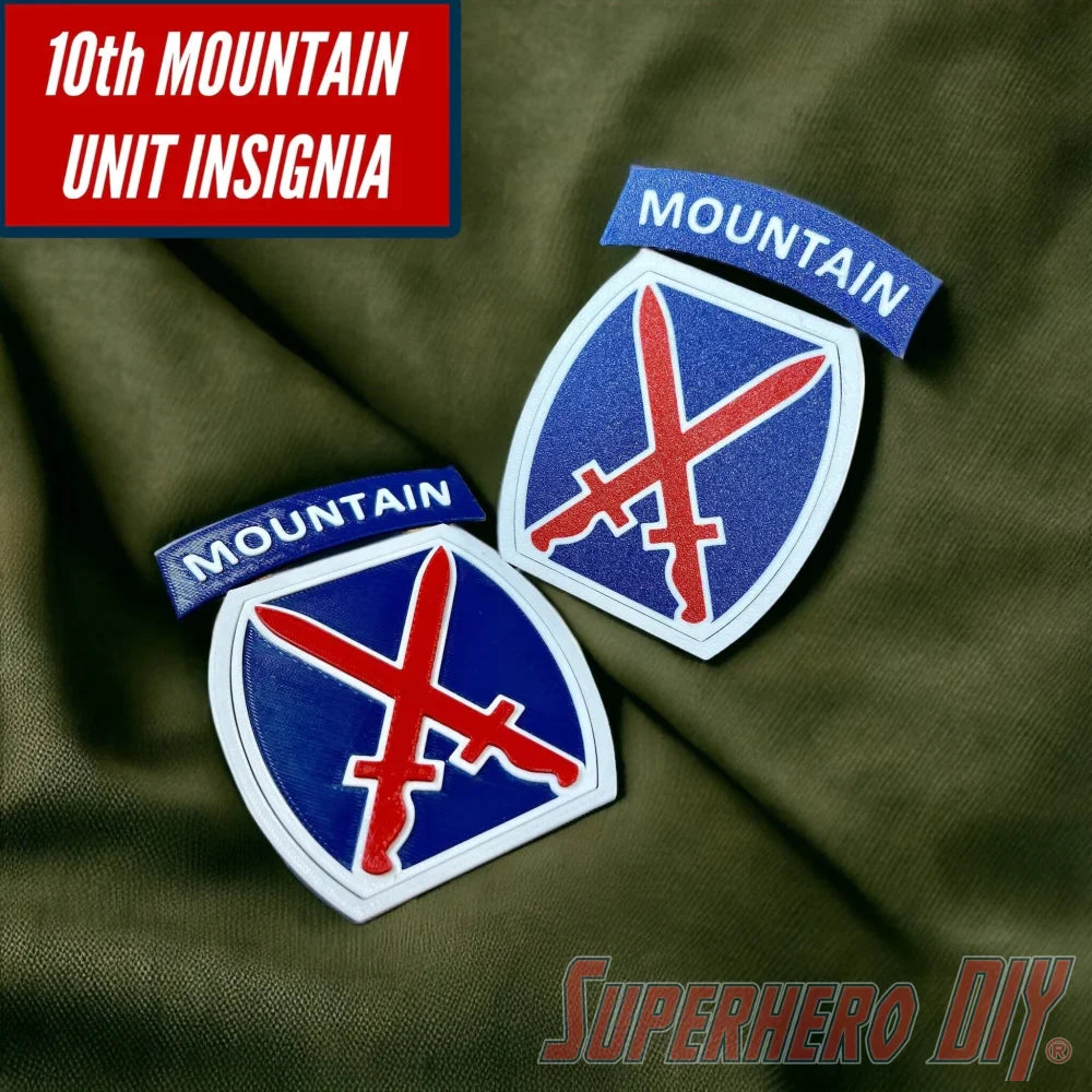 10th Mountain Division Insignia | 3D-Printed US Army Mountaineers