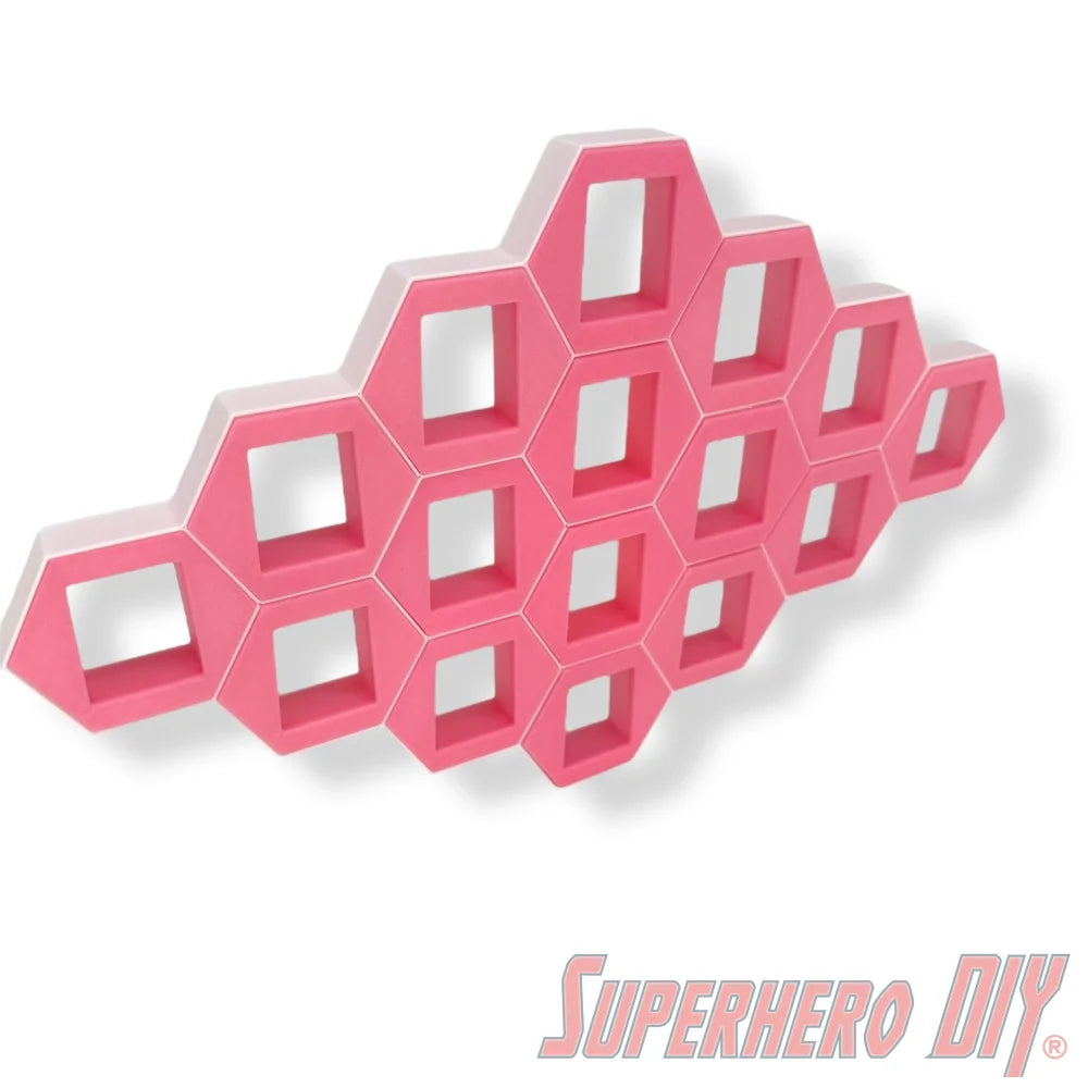 16-CELL Diamond Honeycomb Wall Display for Bitty Pops | Organize Bitty Pops for easy display! - Superhero DIY