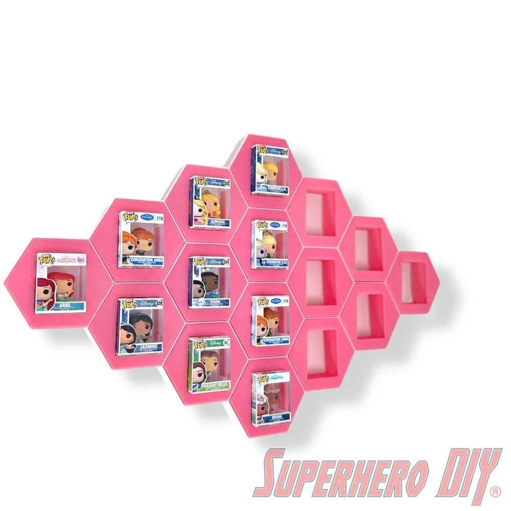16-CELL Diamond Honeycomb Wall Display for Bitty Pops | Organize Bitty Pops for easy display! - Superhero DIY