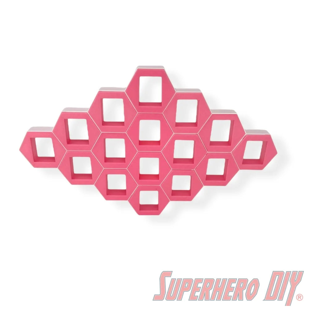 16-CELL Diamond Honeycomb Wall Display for Bitty Pops | Organize Bitty Pops for easy display! - Superhero DIY