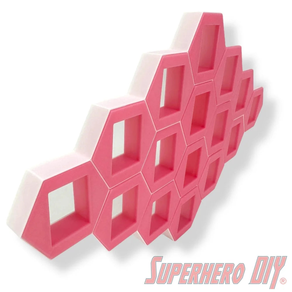 16-CELL Diamond Honeycomb Wall Display for Bitty Pops | Organize Bitty Pops for easy display! - Superhero DIY