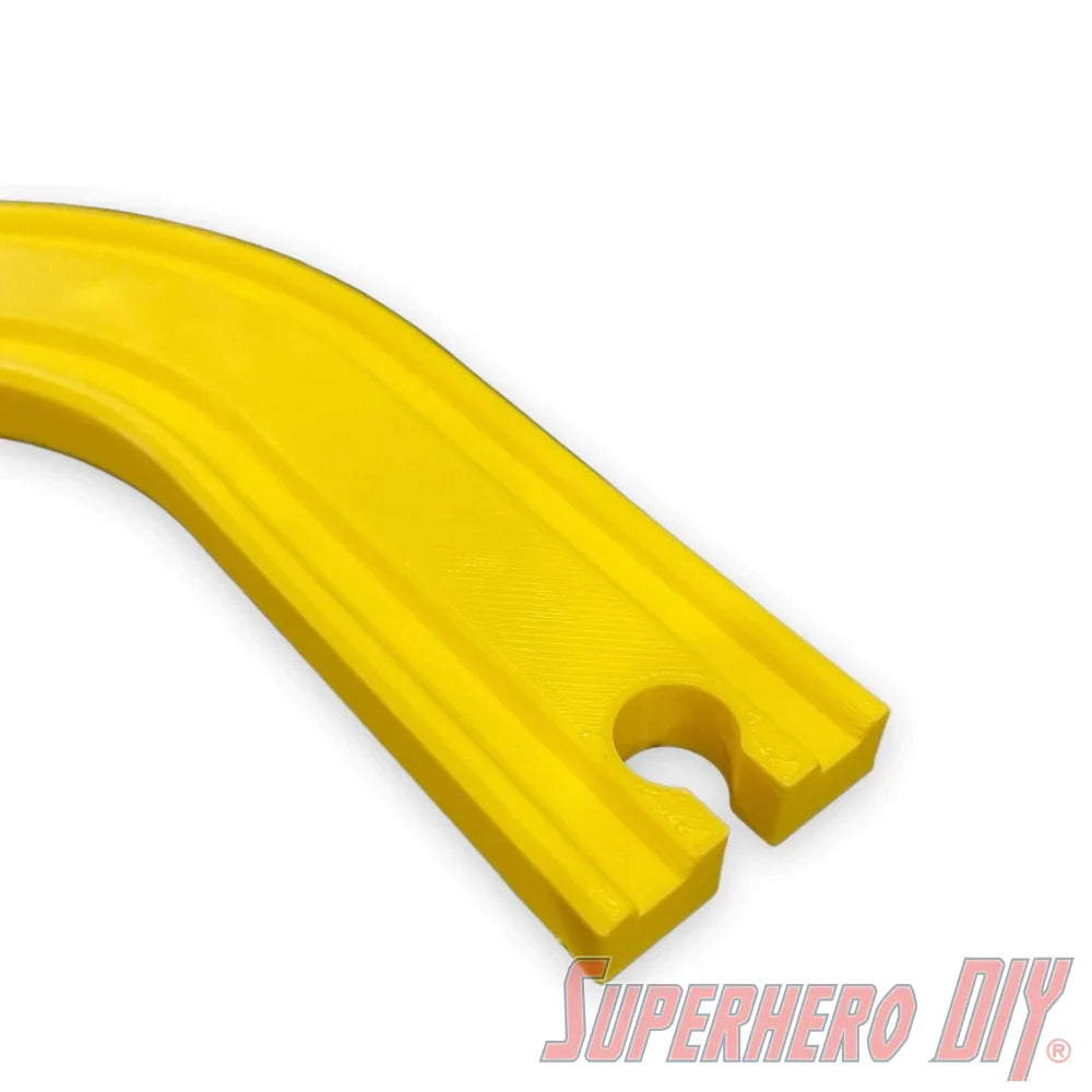 180 Degree Turn compatible with IKEA or BRIO Wooden Train Track | 3D-printed enhancement for Train Set | Turn piece for train track - Superhero DIY