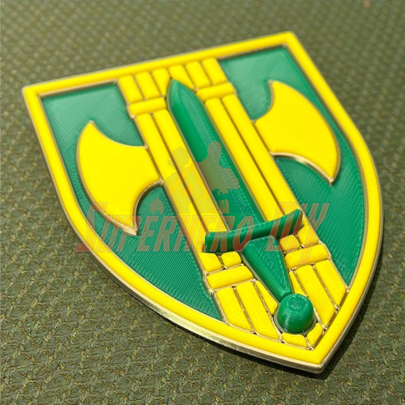 3D 18th Military Police Brigade Display Insignia on textured background
