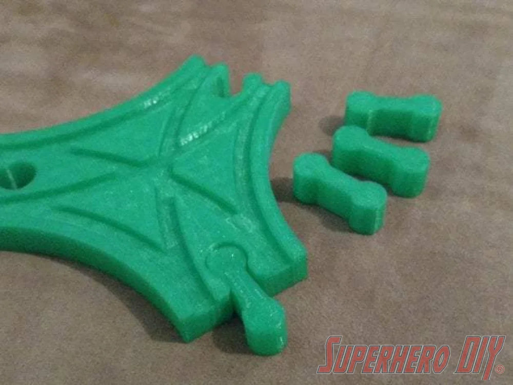 3-WAY Triangle Junction Track piece compatible with Brio or Thomas Wooden Train Track | Y Junction | 3D-printed for Wooden Train Set - Superhero DIY