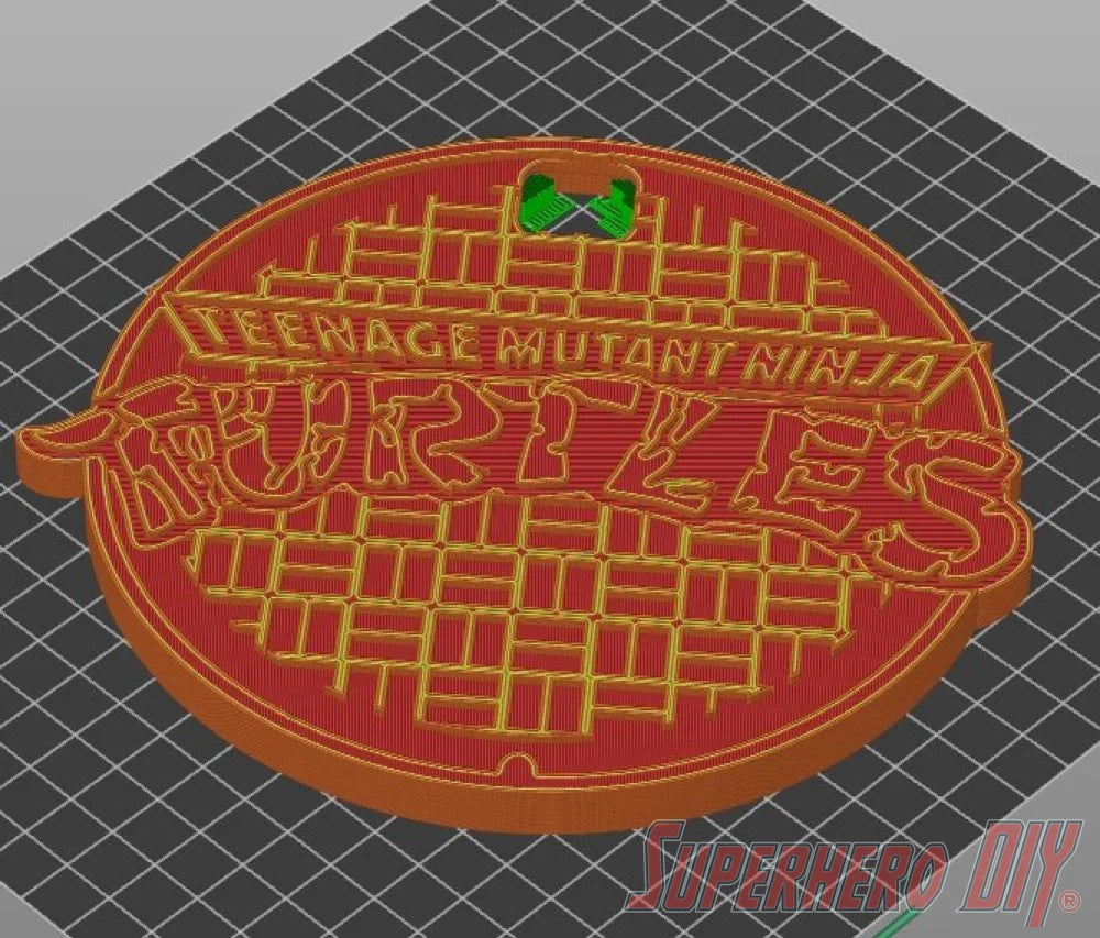 3D-PRINTABLE TMNT Sewer Cover for 1/4 scale figure stand DIGITAL STL FILE | Great for NECA 16" Turtles - Superhero DIY
