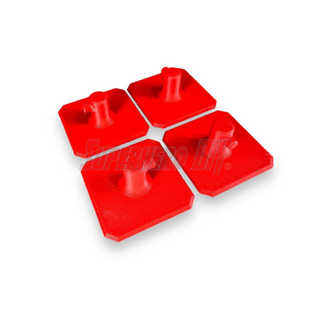 4-PACK Attachment Mounts for KitchenAid Stand Mixer | 4-PACK Space Saving Undermount Holders WITH 3M Command Strips - Superhero DIY
