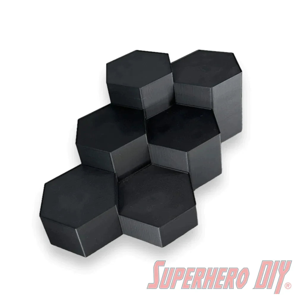 6-Level Hexagon Display Riser for Collectibles - Superhero DIY