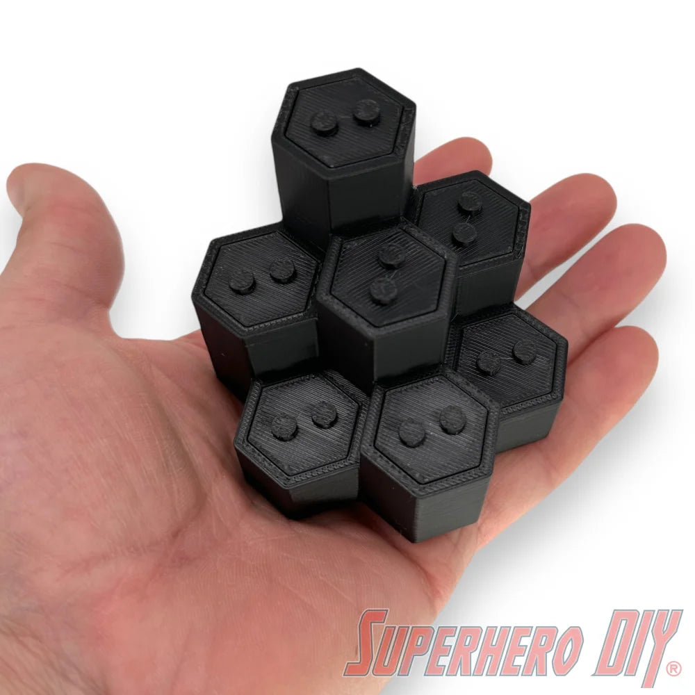 7-Level Honeycomb Display Riser for LEGO® Minifigures - Superhero DIY