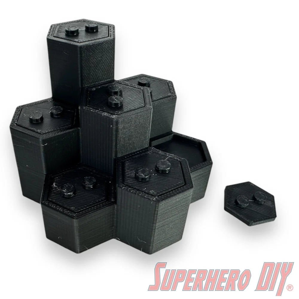 7-Level Honeycomb Display Riser for LEGO® Minifigures - Superhero DIY