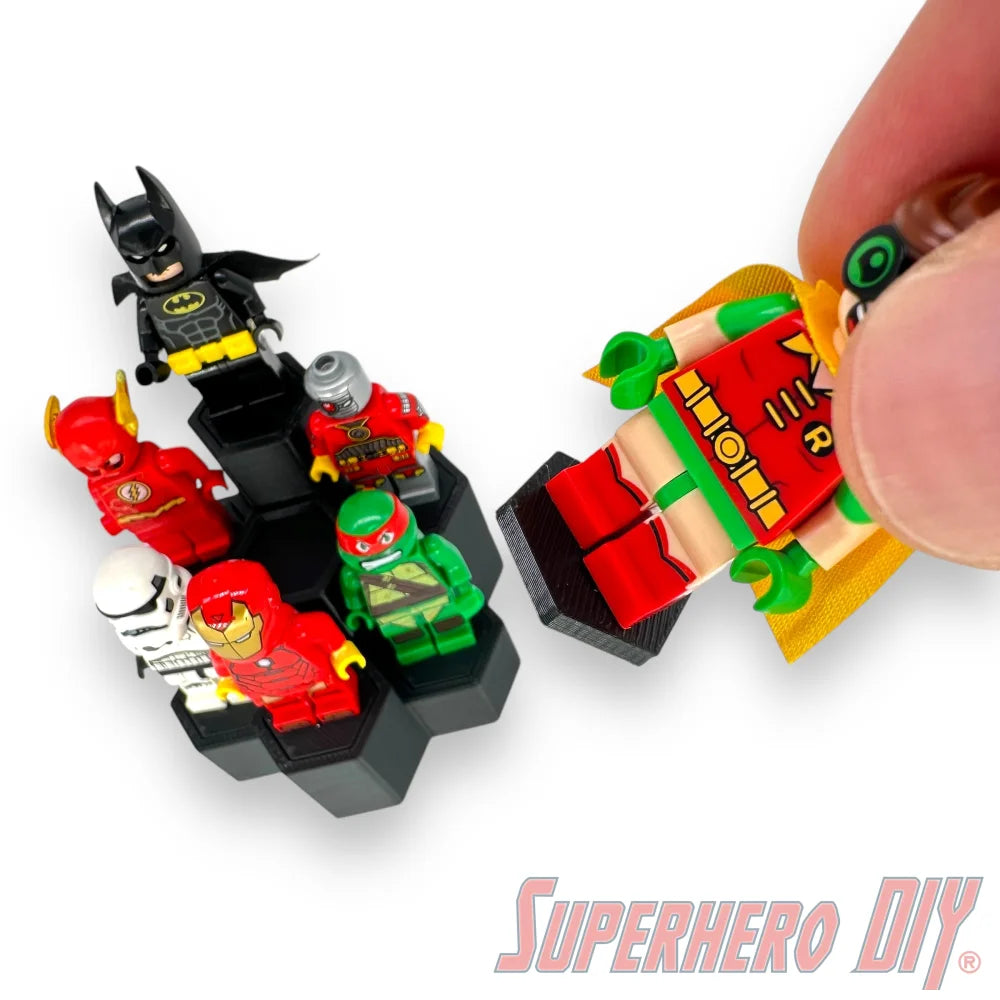 7-Level Honeycomb Display Riser for LEGO® Minifigures - Superhero DIY