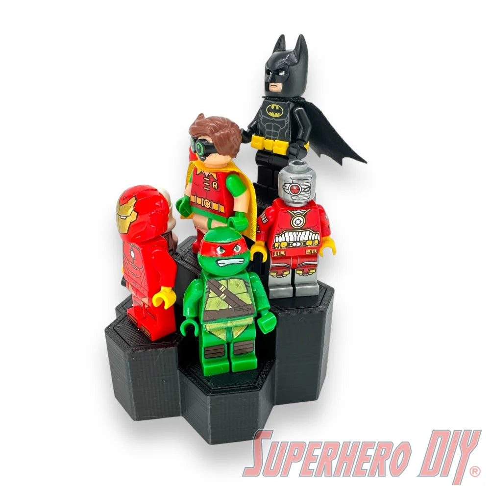 7-Level Honeycomb Display Riser for LEGO® Minifigures - Superhero DIY