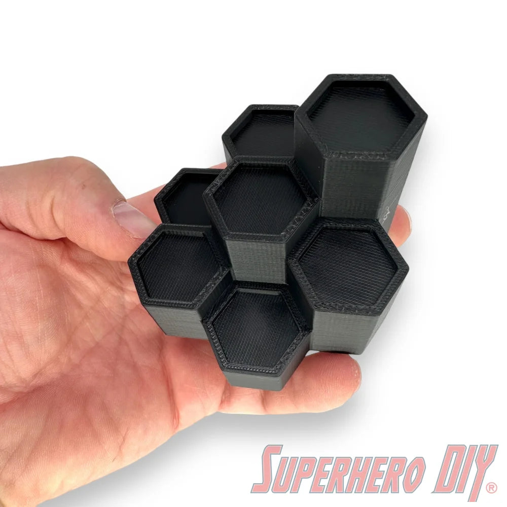 7-Level Honeycomb Display Riser for LEGO® Minifigures - Superhero DIY