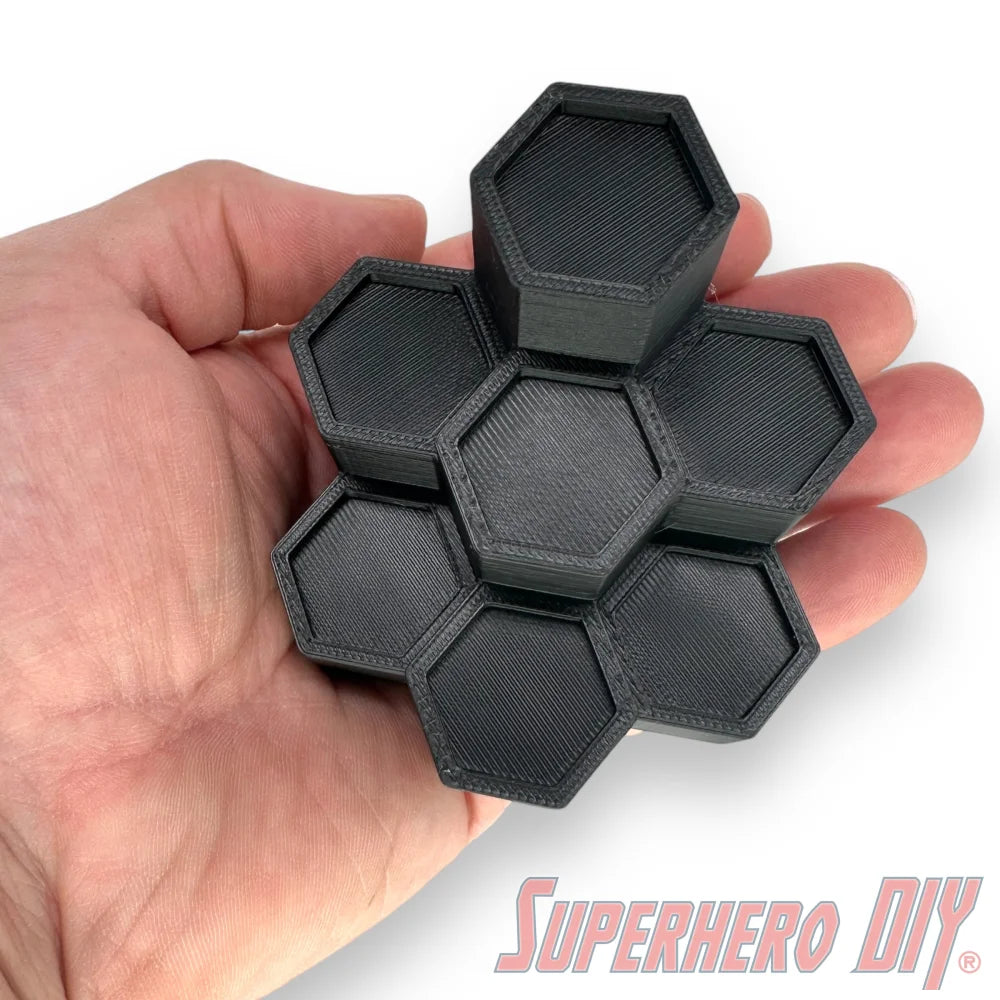 7-Level Honeycomb Display Riser for LEGO® Minifigures - Superhero DIY