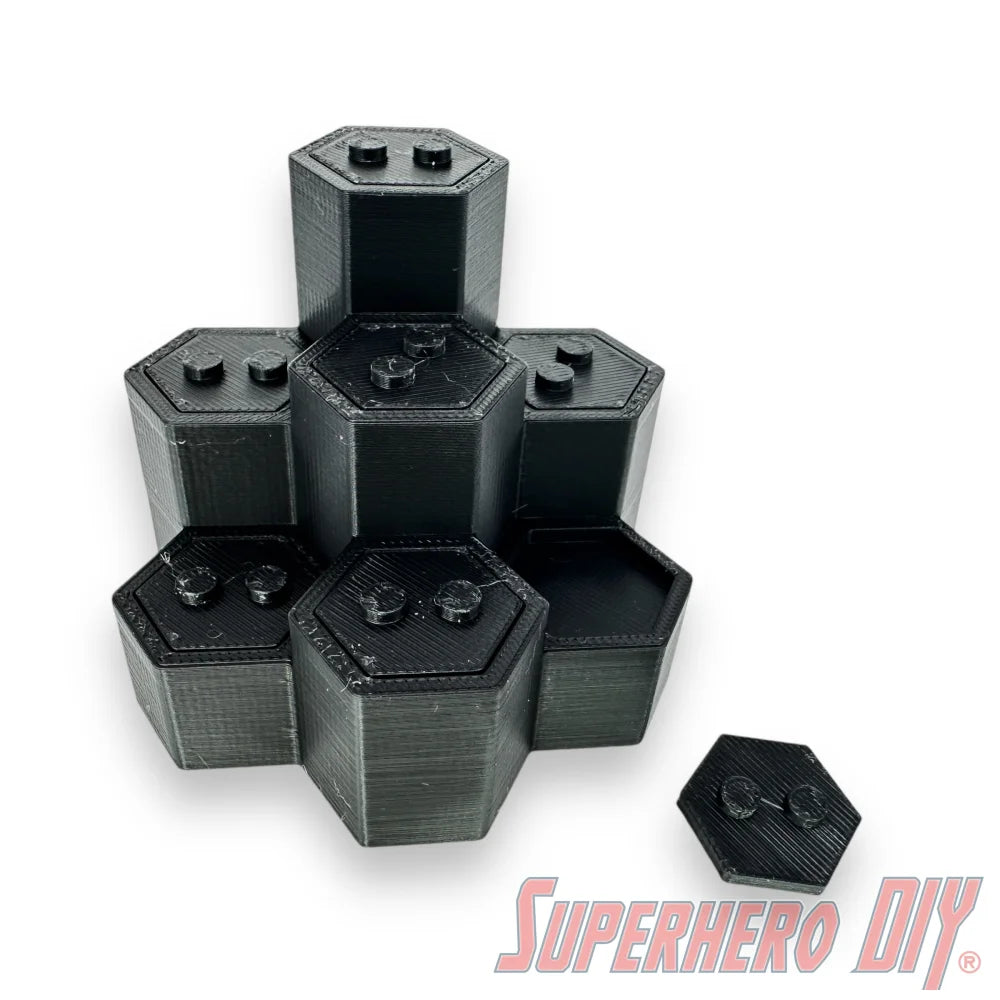 7-Level Honeycomb Display Riser for LEGO® Minifigures - Superhero DIY
