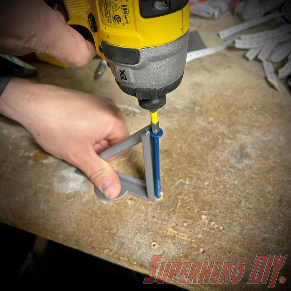 90 Degree Drill Guide | Tall Guide for Longer Screws or Bits | 90 Degree Screw Guide - Superhero DIY