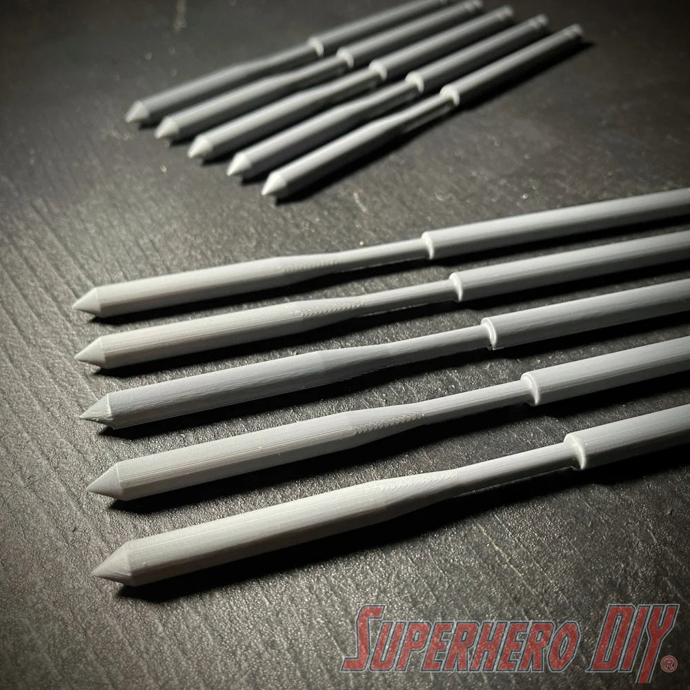 The Batman Gauntlet Darts | 10-pack Bat grapple darts for the 2022 Batman costume | 3D-printed plastic Batman cosplay prop replica - Superhero DIY
