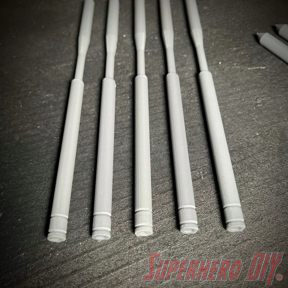 The Batman Gauntlet Darts | 10-pack Bat grapple darts for the 2022 Batman costume | 3D-printed plastic Batman cosplay prop replica - Superhero DIY