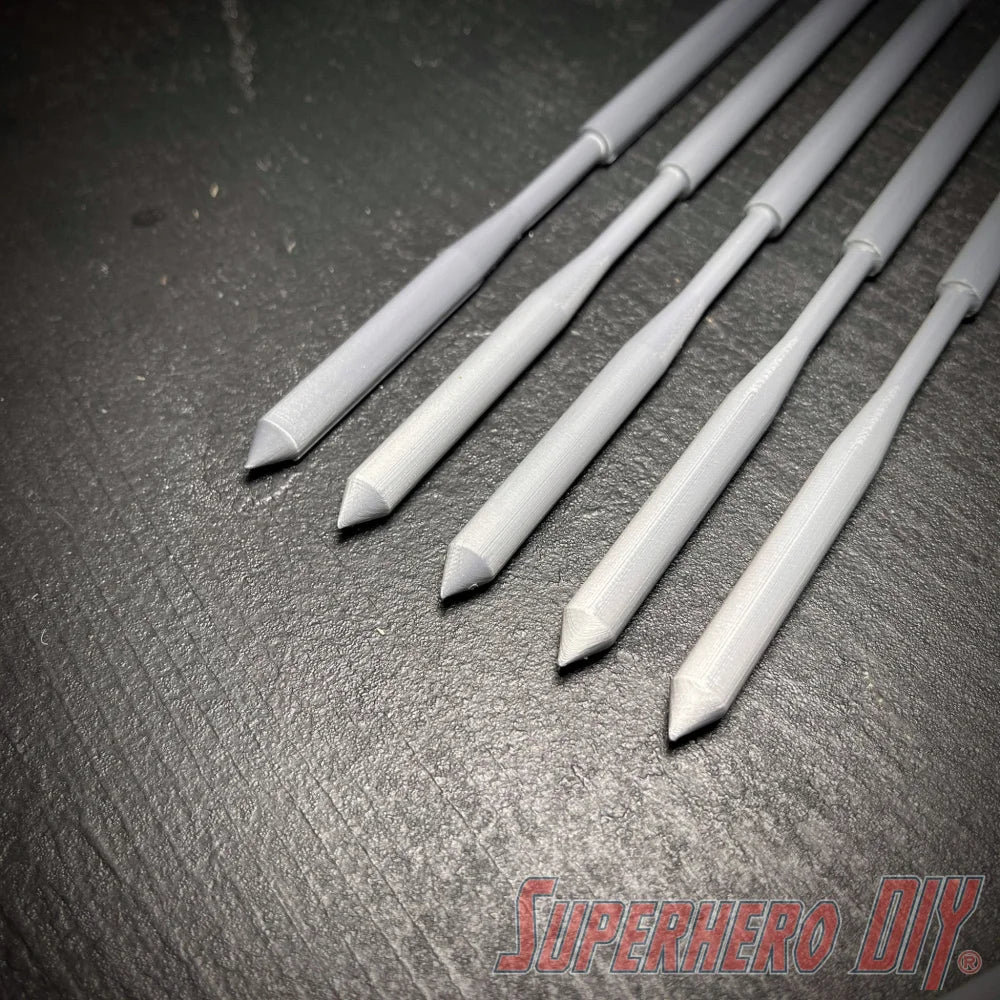 The Batman Gauntlet Darts | 10-pack Bat grapple darts for the 2022 Batman costume | 3D-printed plastic Batman cosplay prop replica - Superhero DIY