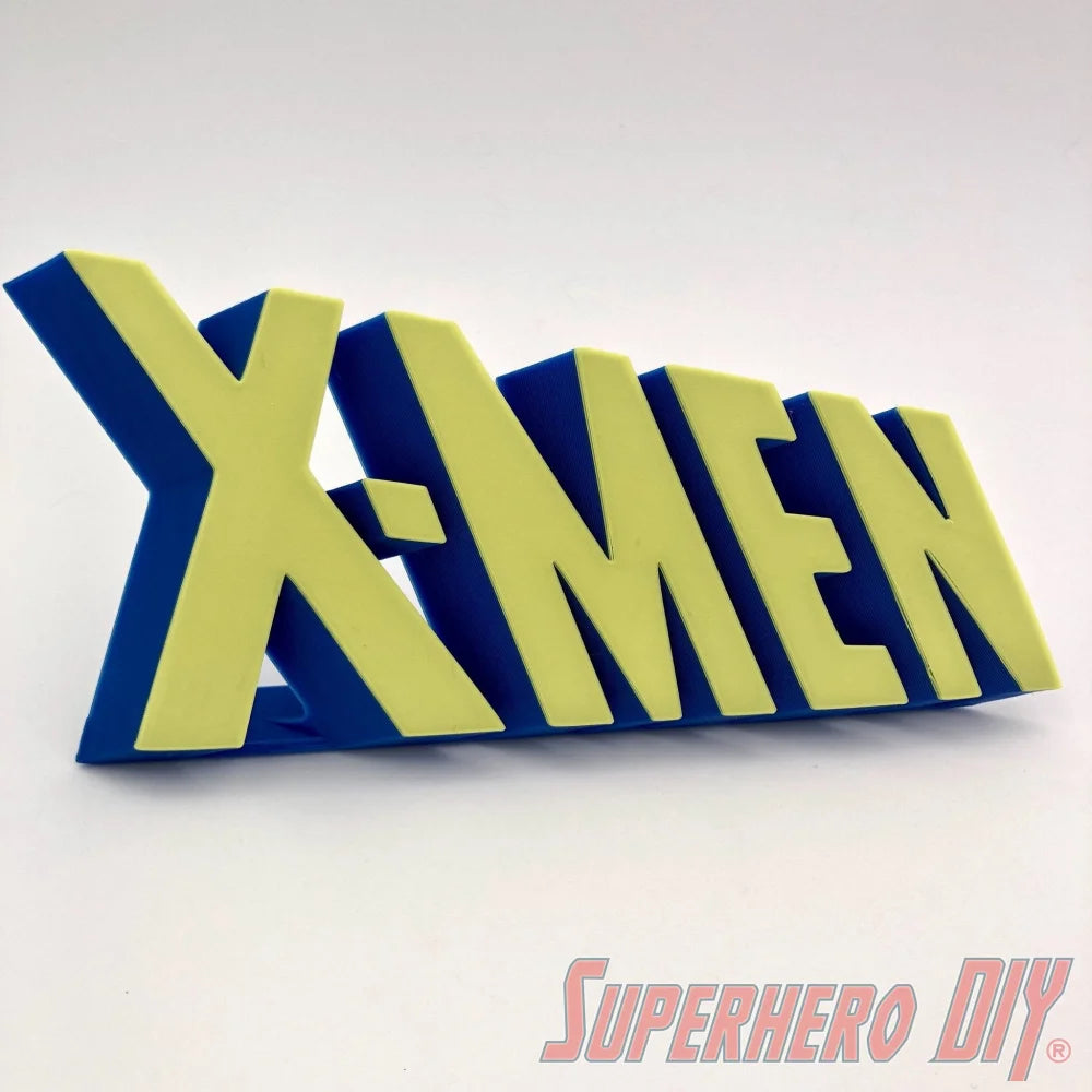 Classic X-Men Comic Logo 3D Shelf Art | Free-standing 3D X-MEN logo - Superhero DIY
