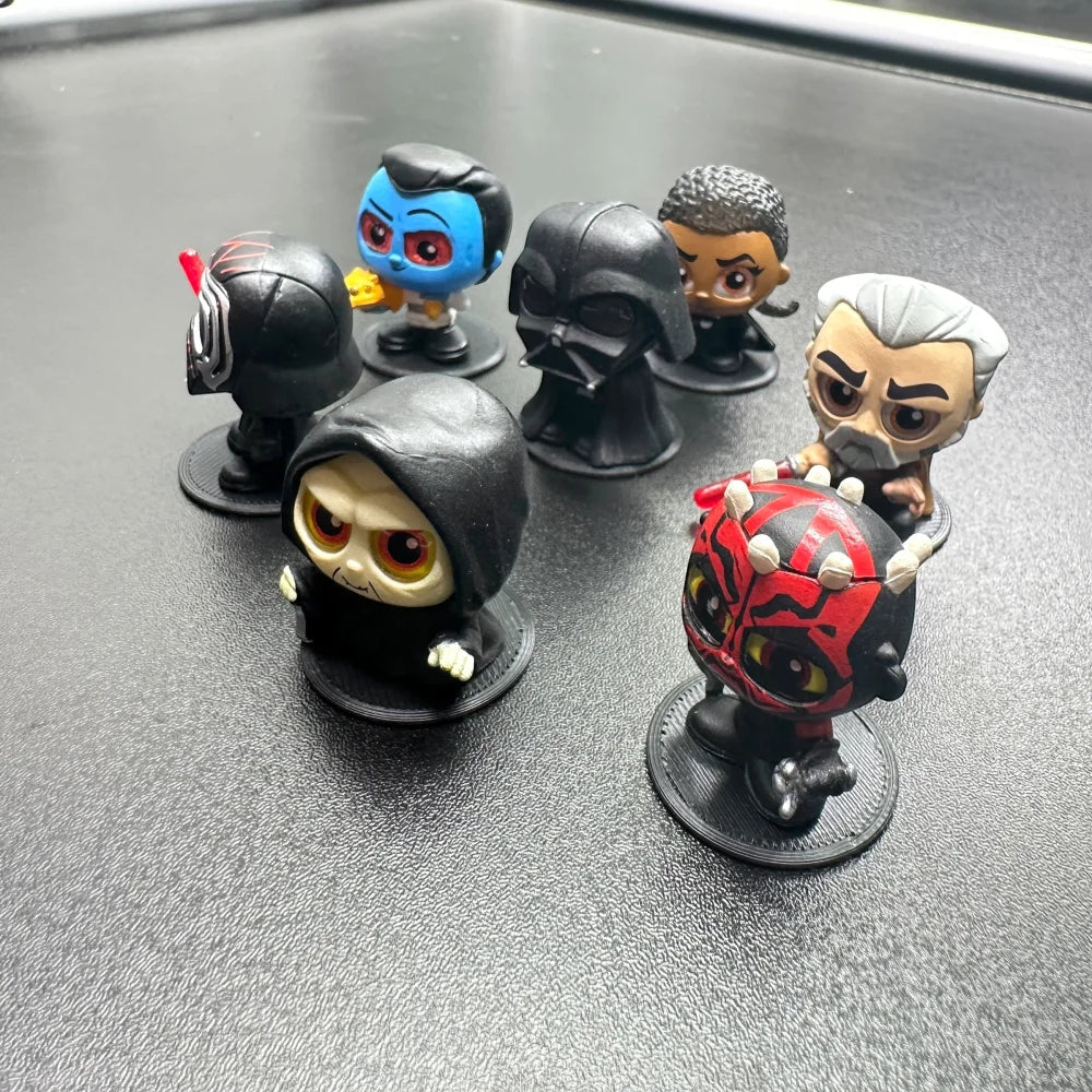 Display Stands for Disney Doorables Figures Peg Bases to Keep Standing with characters on black background.