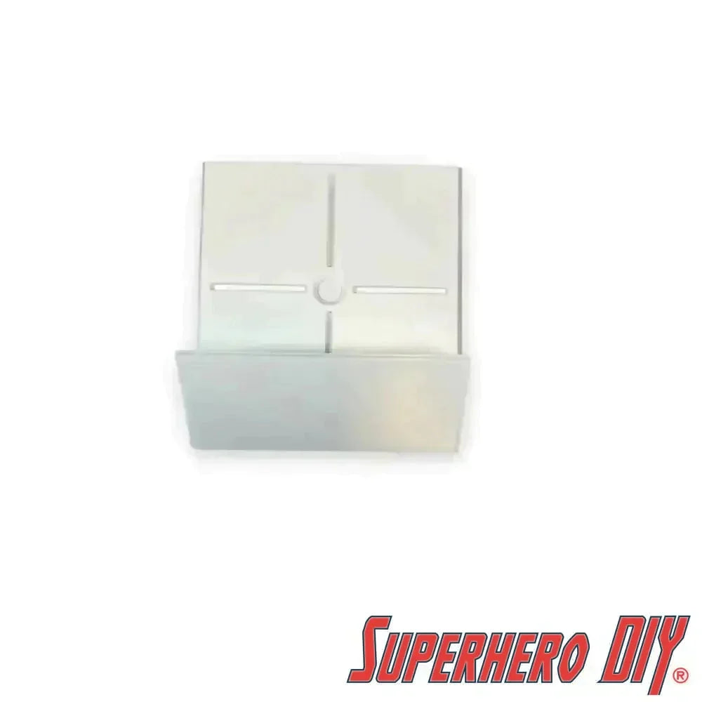 Drilling dust collector for catching wall debris and keeping floors clean, featured on a white background with Superhero DIY logo.
