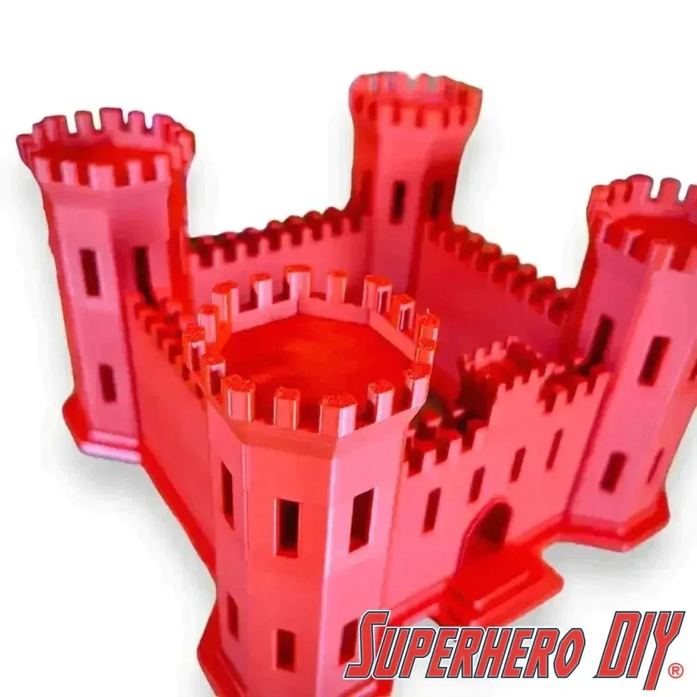 Red Engineer Corps Castle display with SAPPER tab, perfect for desk or shelf decoration, featuring detailed 4-sided design.