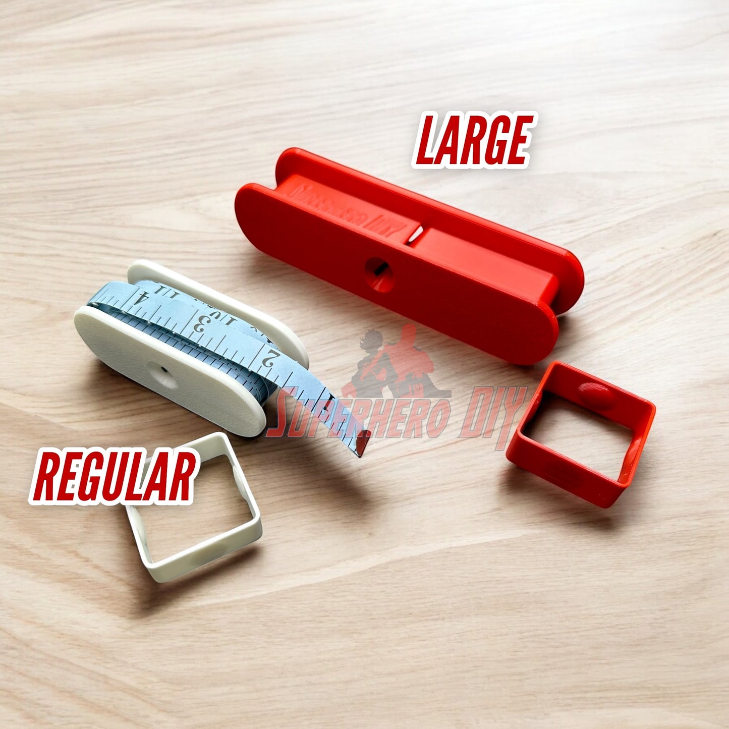 Fabric Tape Measure Holder | Snap-On Sewing Tape Storage for 60" or 145" Tailor’s Tapes | Easy to use plastic storage for tape.
