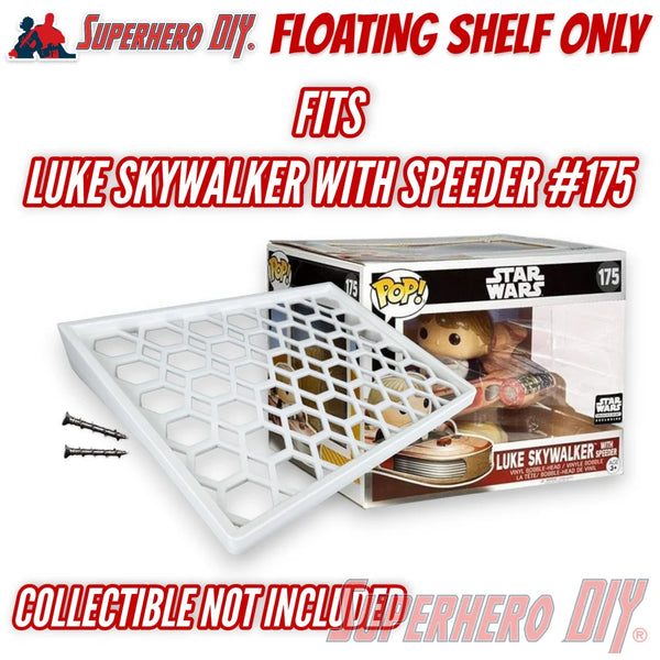 Floating Shelf for Funko Luke Skywalker with Speeder #175 Collectibles Displays