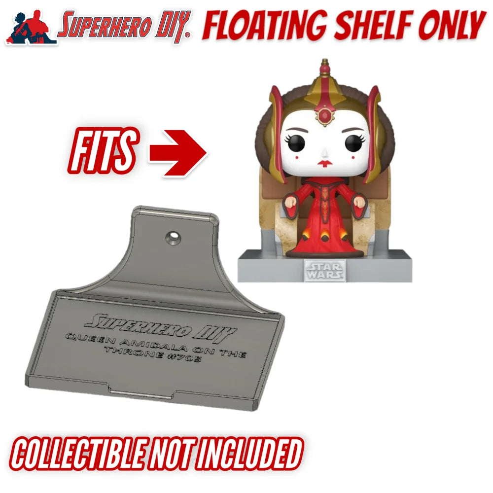 Floating Shelf for Queen Amidala on the Throne #705 - Superhero DIY