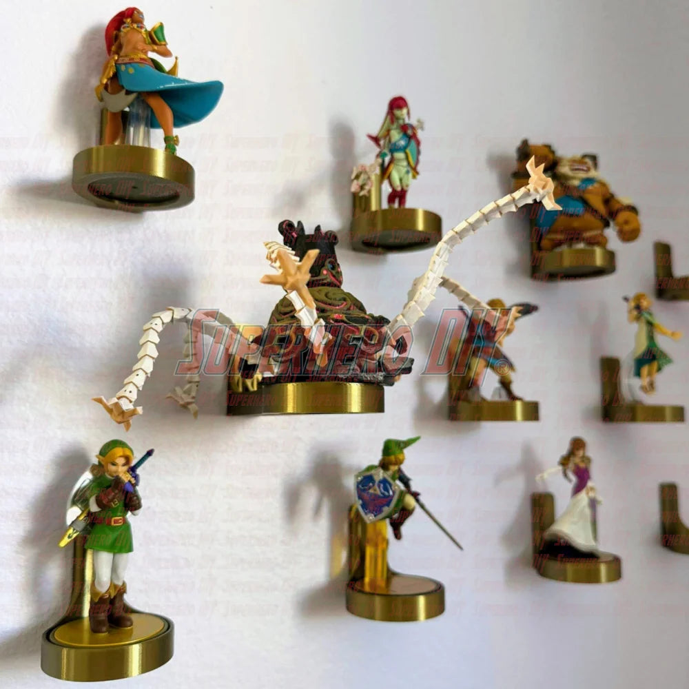 Floating Shelves for Amiibo Accessories | Comes with command strips! No Screws No Drilling | Display Shelf for Nintendo