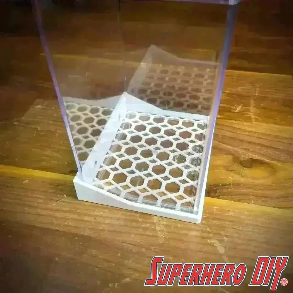 Floating Shelves for Ultra PRO Hard Protectors | Fits Ultra PRO hard stacks for Funko Pop boxes | Mounting screws included - Superhero DIY