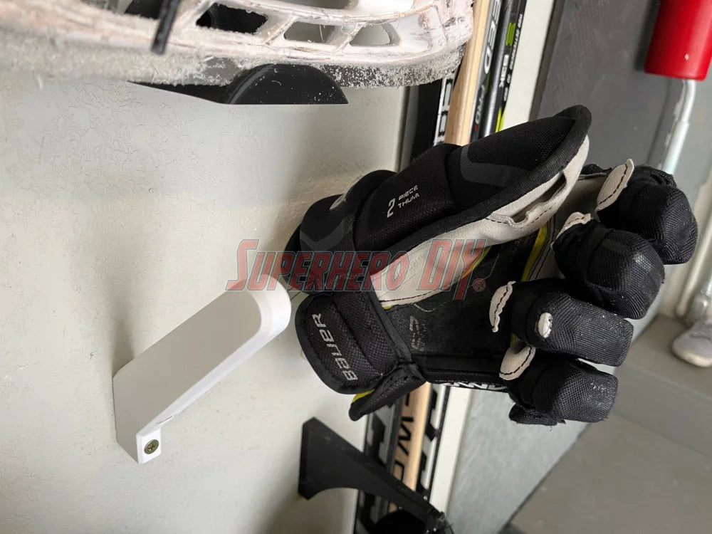 Hockey Glove Wall Mount (pair) | Hockey Gear Storage Solution - Superhero DIY