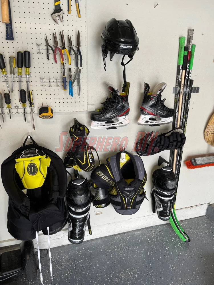 Hockey Glove Wall Mount (pair) | Hockey Gear Storage Solution - Superhero DIY