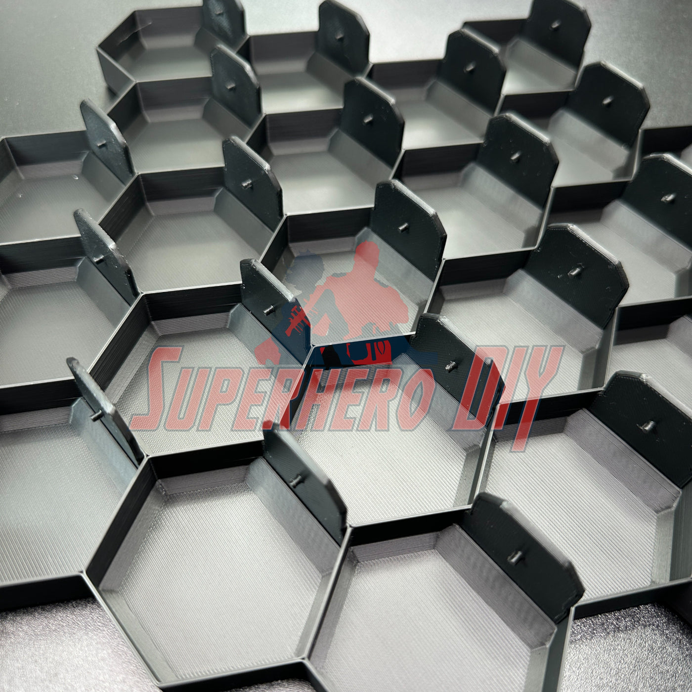Honeycomb Wall Display for Disney Doorables: Organize and Showcase Your Collection, featuring 3D-printed honeycomb tree holders
