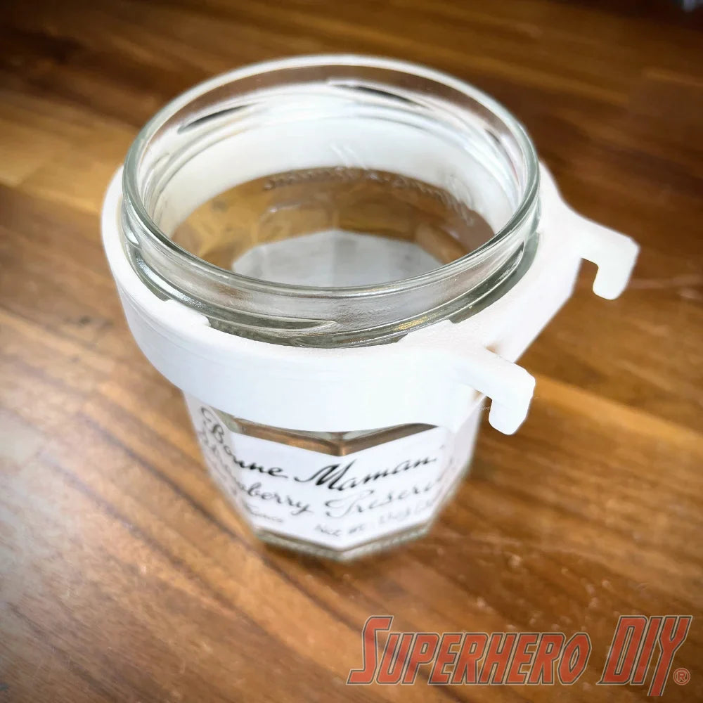Jar Mount for IKEA Skadis and Bonne Maman Jar - Superhero DIY