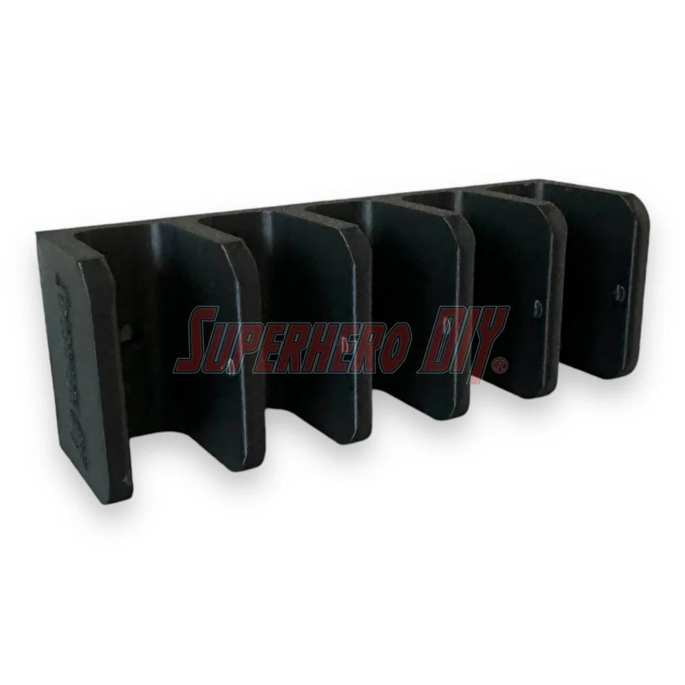 MINI Stick Holder Wall Mount for organizing knee hockey sticks, holds up to 5 or 10 mini sticks, perfect for collectors.