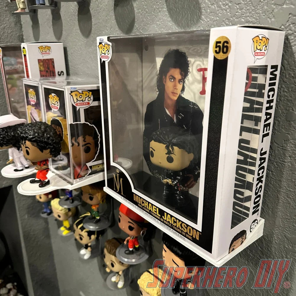 Pop! ALBUMS Floating Shelf Wall Mount | Fits 9W X 3.5D Funko Pop Albums Box | Includes mounting screws - Superhero DIY