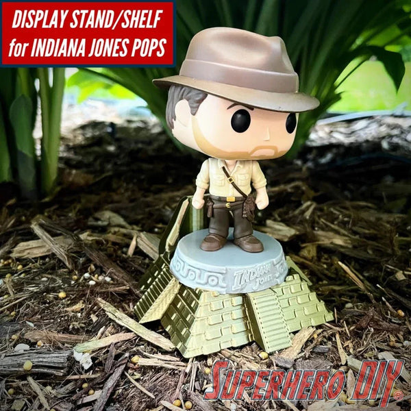 Pyramid Display Stand or Shelf for Indiana Jones or Namor Funko Pop - Mayan Pyramid Inspired Pop Vinyl Collectible Accessory - Superhero DIY
