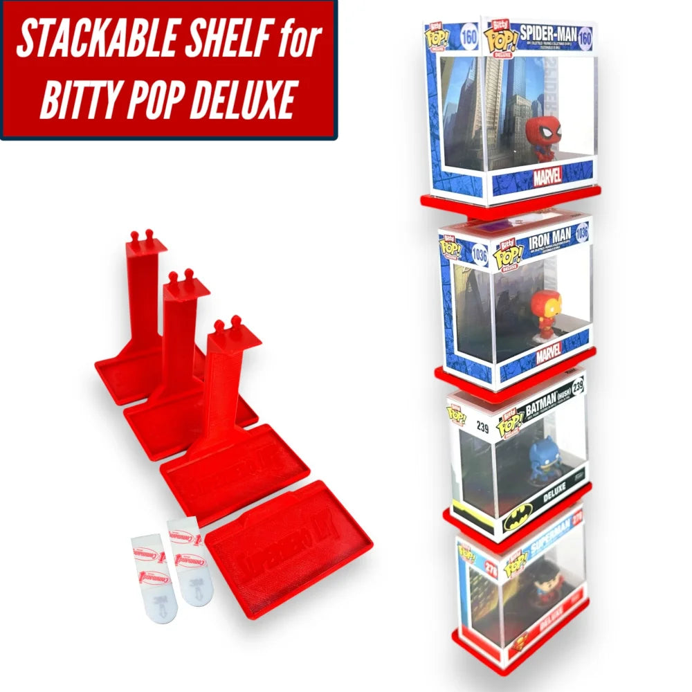 STACKABLE Floating Shelf for Bitty Pop DELUXE - Superhero DIY