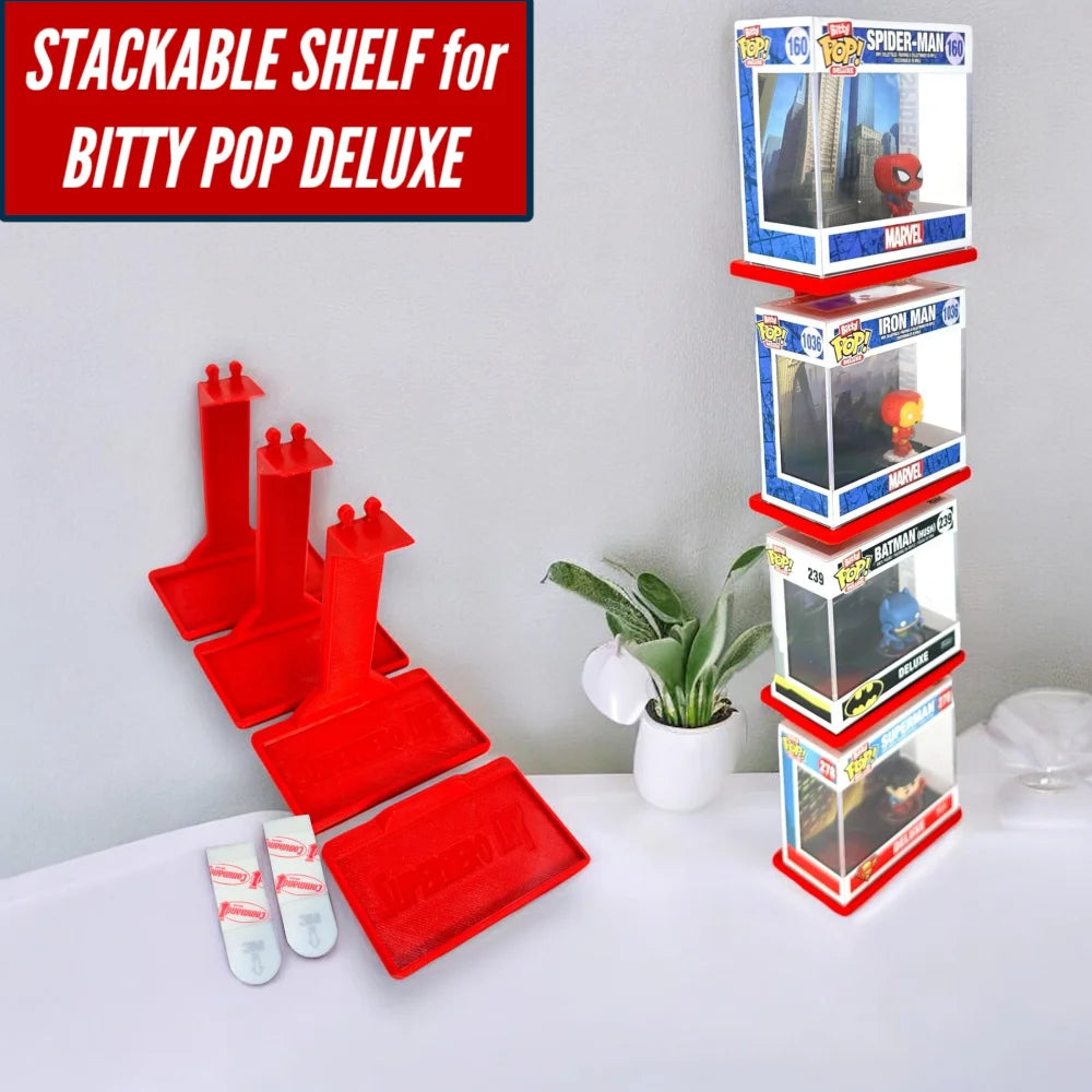 STACKABLE Floating Shelf for Bitty Pop DELUXE - Superhero DIY