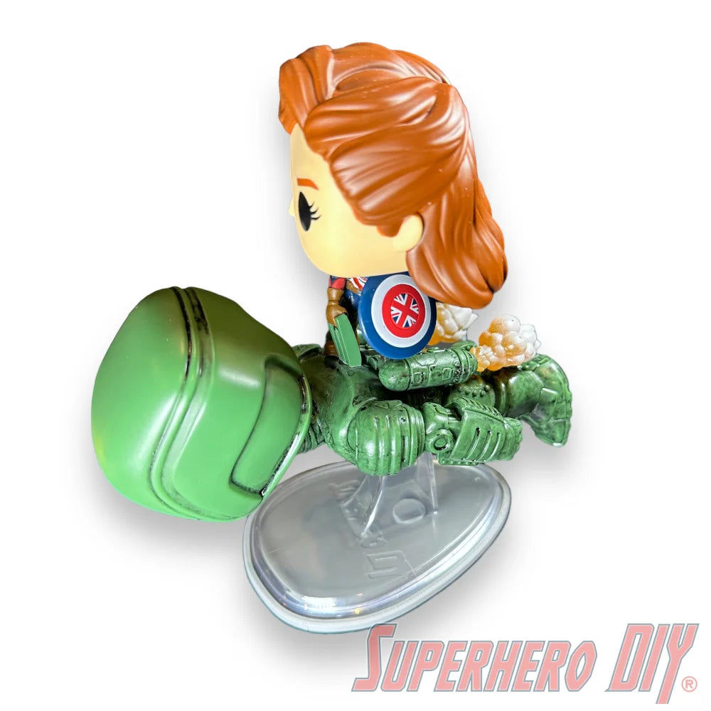 Swivel Shelf for Pop! Rides or Deluxe Funko Pops with Raindrop Base | Includes Mounting Screw - Superhero DIY