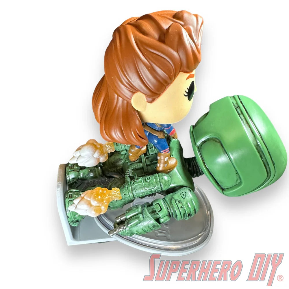 Swivel Shelf for Pop! Rides or Deluxe Funko Pops with Raindrop Base | Includes Mounting Screw - Superhero DIY