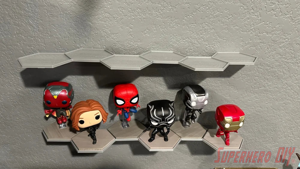 Team Shelves for Captain America: Civil War Build-a-Scene Funko Pop Set | Team Iron Man or Team Cap - Superhero DIY