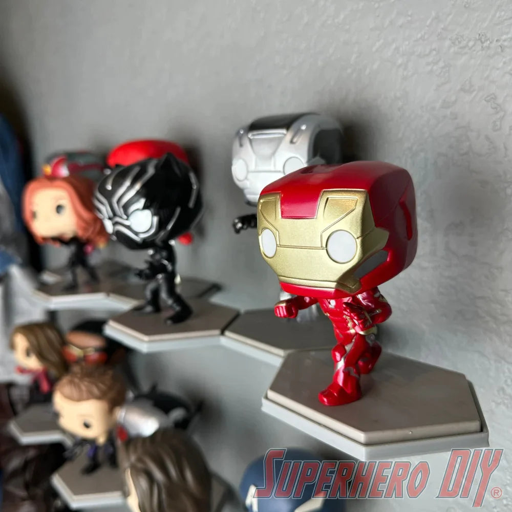 Team Shelves for Captain America: Civil War Build-a-Scene Funko Pop Set | Team Iron Man or Team Cap - Superhero DIY