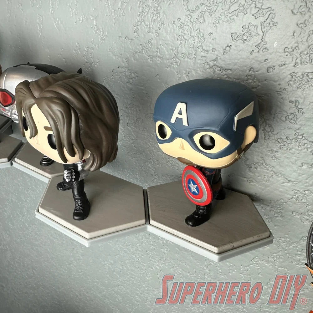 Team Shelves for Captain America: Civil War Build-a-Scene Funko Pop Set | Team Iron Man or Team Cap - Superhero DIY