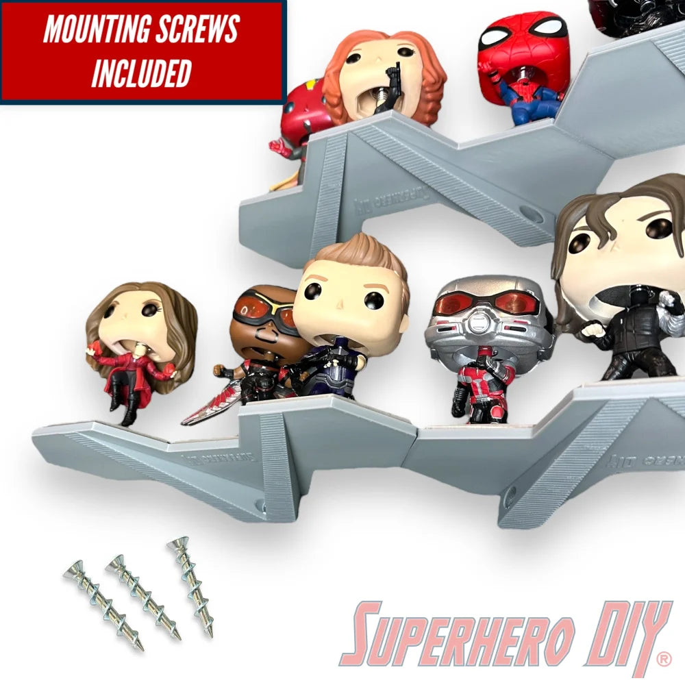 Team Shelves for Captain America: Civil War Build-a-Scene Funko Pop Set | Team Iron Man or Team Cap - Superhero DIY
