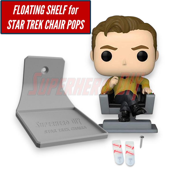Wall Mount Display Stand for Star Trek Chair Funko Pops - Superhero DIY